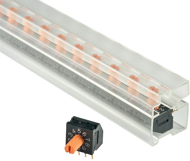 NKK Switches-FR01KR16H-06XL-S Switch DIP Switch DIP N.O./N.C. SP16T 16 Shaft 0.1A 5VDC PC Pins 625Cycles Thru-Hole Tube