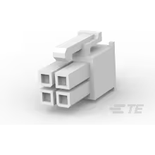 TE Connectivity-1586765-4 分立接线罩连接器 Conn Housing RCP 4 POS 4.2mm Crimp ST Cable Mount White Bag