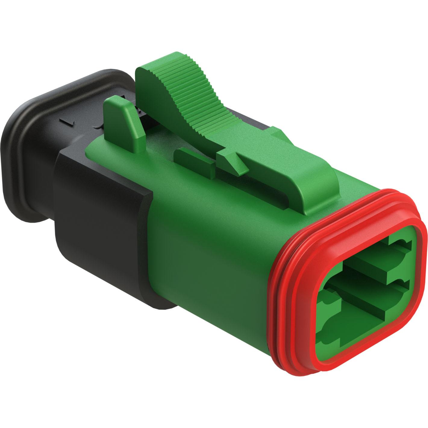 Amphenol-AT06-4S-SR01GRN Connector Discrete Wire Housing Conn Housing PL 4 POS Crimp ST Cable Mount Green