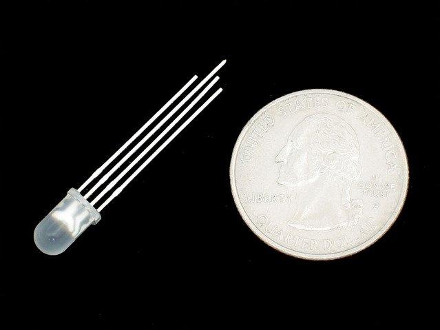 Adafruit Industries-159 LED LED Tri-Color Blue/Green/Red 430nm/525nm/630nm 4-Pin T-1 3/4