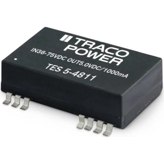 TRACO Electronic AG-TES 5-2410 Convertidor de CC a CC y módulo del regulador de conmutación Module DC-DC 24VIN 1-OUT 3.3V 1.2A 5W 14-Pin SMD Module