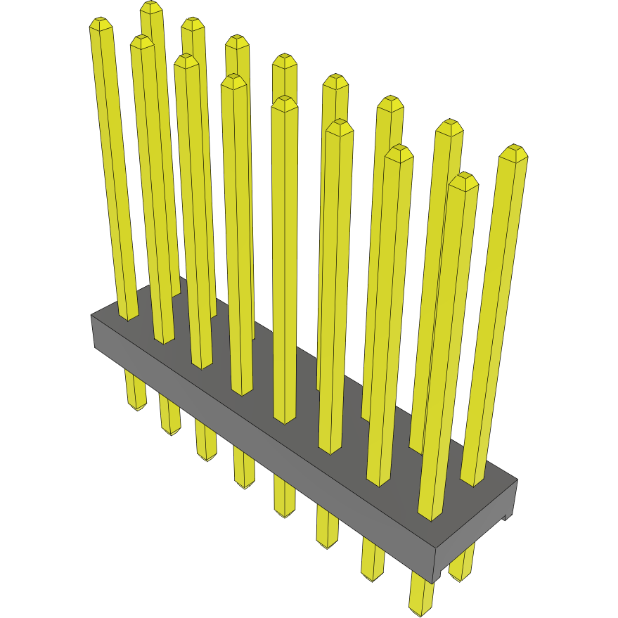 Samtec-MTMM-108-12-S-D-440 Steckverbinderleisten und Leiterplattenbuchsen Conn Unshrouded Header HDR 16 POS 2mm Solder ST Top Entry Thru-Hole Bulk