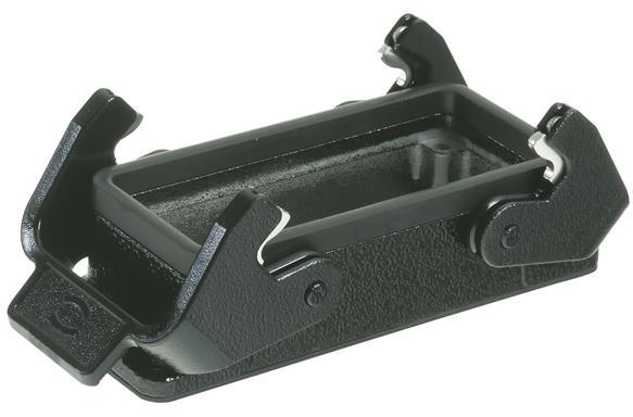 HARTING Technology Group-09307160301 Backshells Bulkhead Housing 180° 16B Shell Size Powder Die Cast Aluminum Double Lock Han®