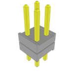 Conn Board Stacker HDR 4 POS 2mm Solder ST Top Entry Thru-Hole Bulk