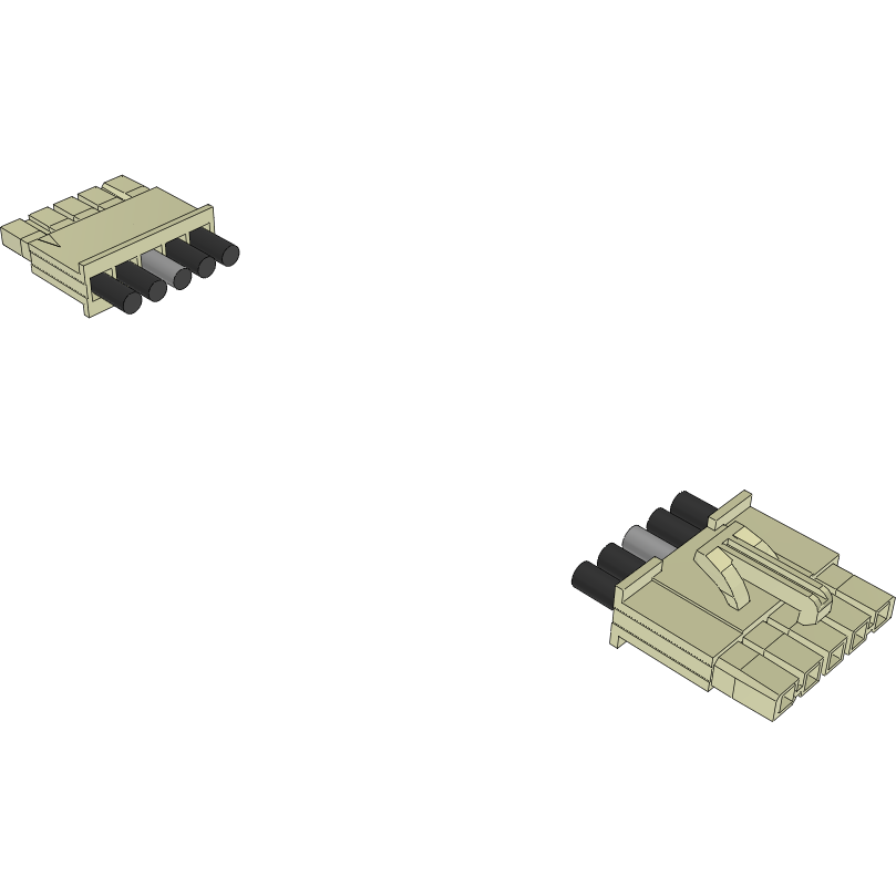 Samtec-PMSS-05-16-K-10.00-D-LDS Cable Assembly AC Power Cable Assembly 0.254m Power to Power 5 to 5 POS SKT-SKT Crimp-Crimp 16AWG
