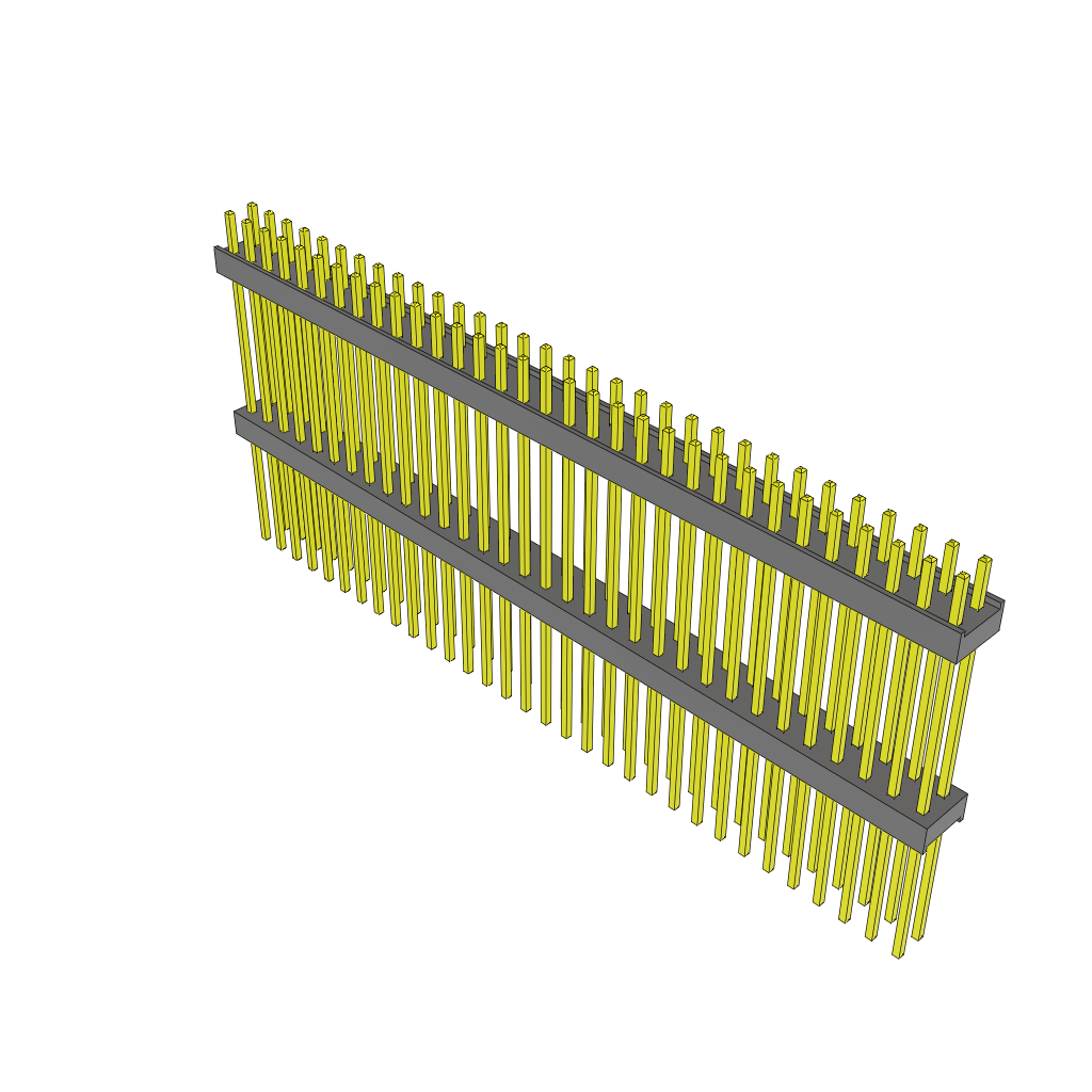 Samtec-ZW-32-14-T-D-790-500 连接器插头及 PCB 插座 Conn Board Stacker HDR 64 POS 2.54mm Solder ST Top Entry Thru-Hole Bulk
