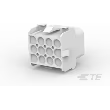 TE Connectivity-350783-1 Gaine de câblage de raccordement discret Conn Housing RCP 12 POS 6.35mm Crimp ST Panel Mount Natural Package