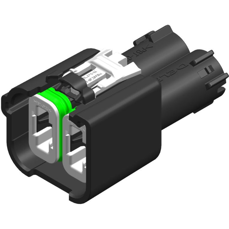 Delphi-13849756 分立接线罩连接器 Conn Housing F 2 POS Crimp ST Cable Mount Black