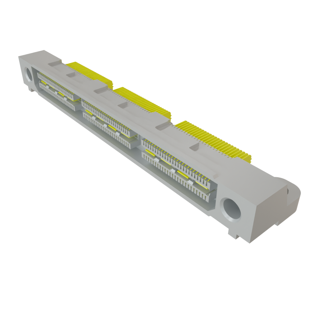 Samtec-QSS-075-01-F-D-RA-WT Connector Headers and PCB Receptacles Conn Micro High Speed Socket Strip SKT 150 POS 2.03mm/0.635mm Solder RA Side Entry SMD/Thru-Hole Tray