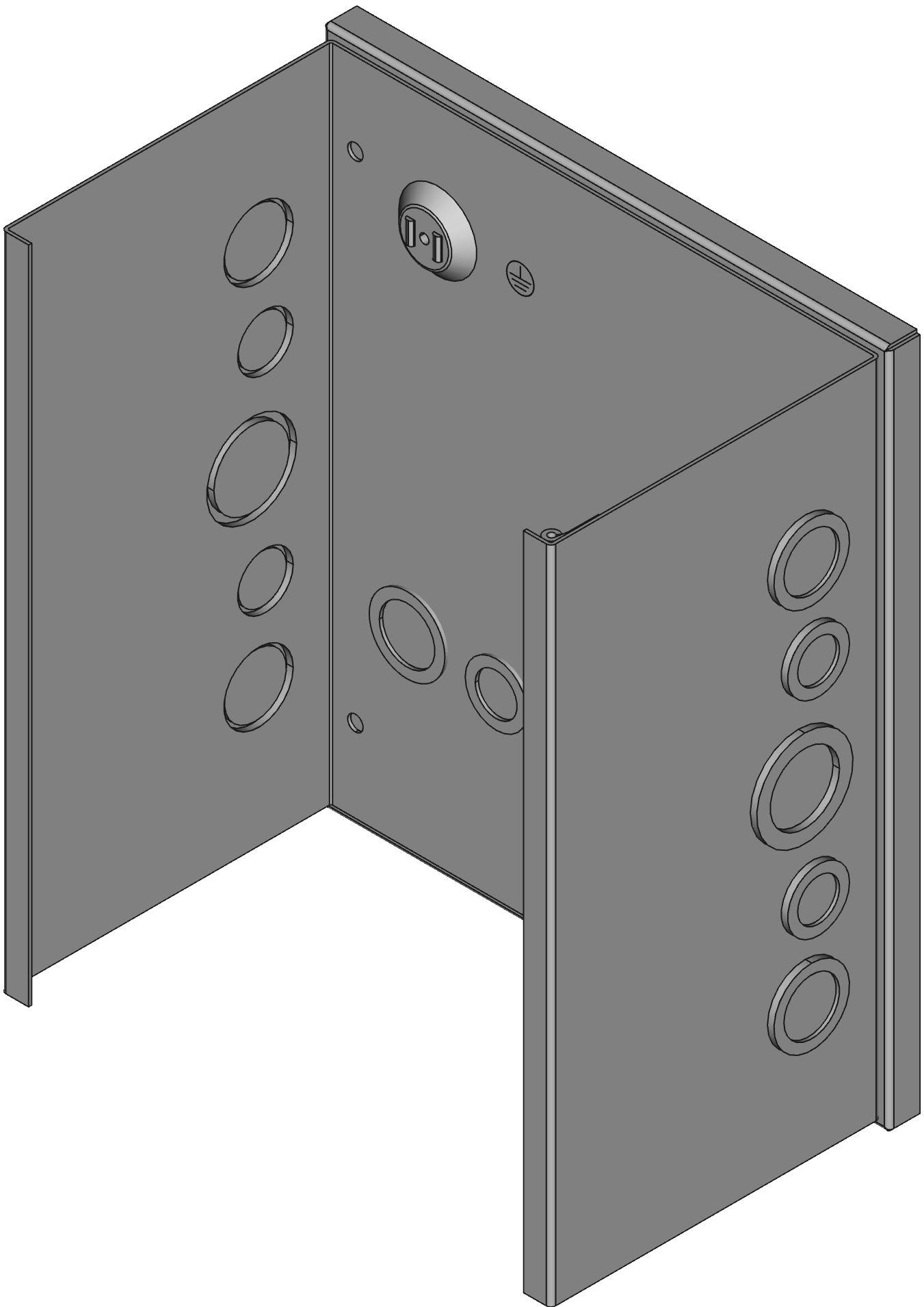 Hammond Manufacturing-CHKO12106  Gray Mild Steel Wall Mount Junction Box