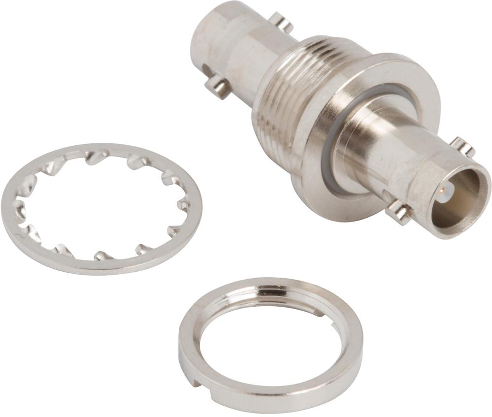 Amphenol RF-034-1110-12G Connector RF Conn BNC-HD-BNC 0Hz to 18GHz 75Ohm ST Panel Mount F/F Gold Bag