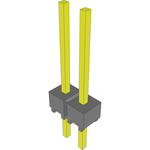 Conn Unshrouded Header HDR 2 POS 2.54mm Solder ST Top Entry Thru-Hole Bulk