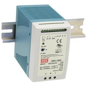 Mean Well Enterprises-DRC-100B Alimentation électrique CA en CC AC/DC Power Supply Dual-OUT 27.6V/27.6V 2.25A/1.25A 96.6W 13-Pin