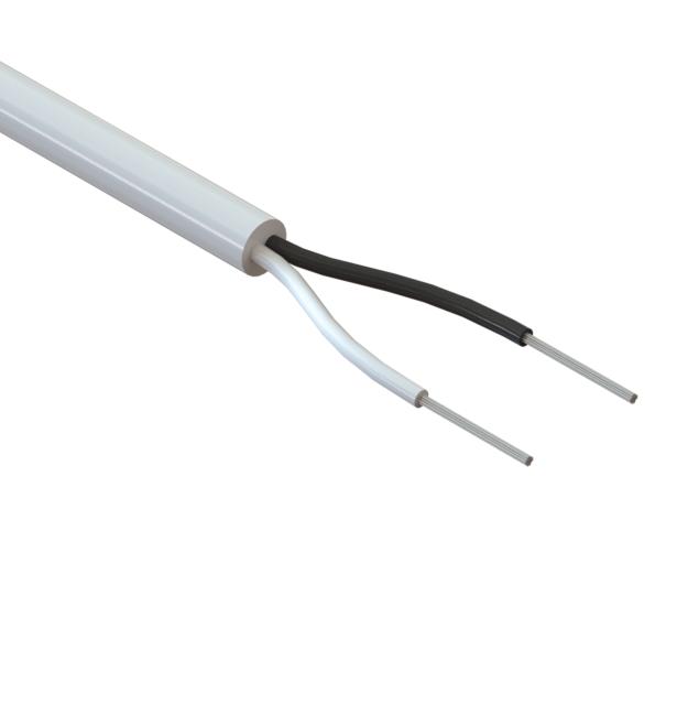 Tensility International-30-00357 Cavo a più conduttori Multi-Conductor Cable Polyvinyl Chloride 2Conductors 22AWG 4.5mm 300V White Polyvinyl Chloride