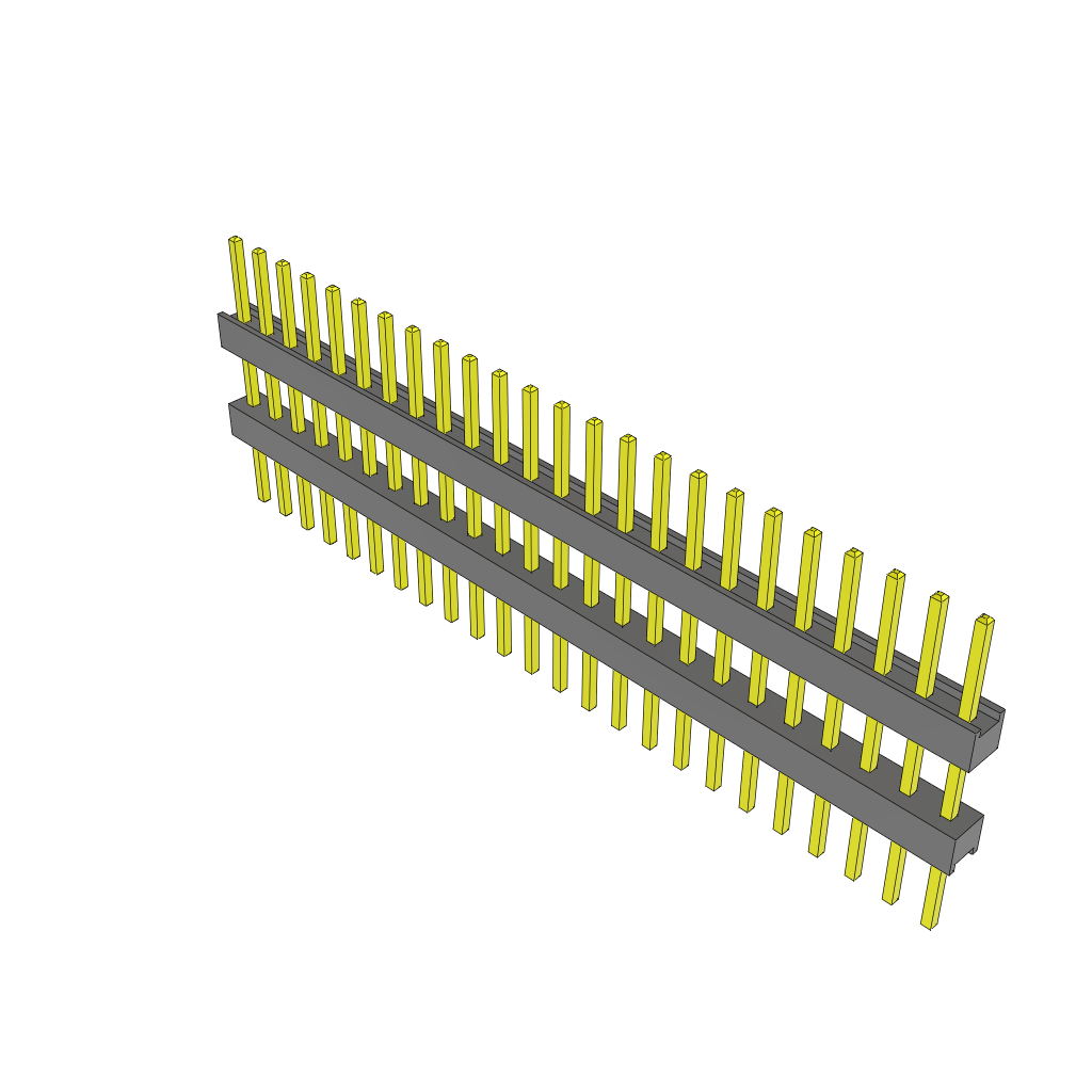 Samtec-ZW-24-10-G-S-380-225 连接器插头及 PCB 插座 Conn Board Stacker HDR 24 POS 2.54mm Solder ST Top Entry Thru-Hole Bulk