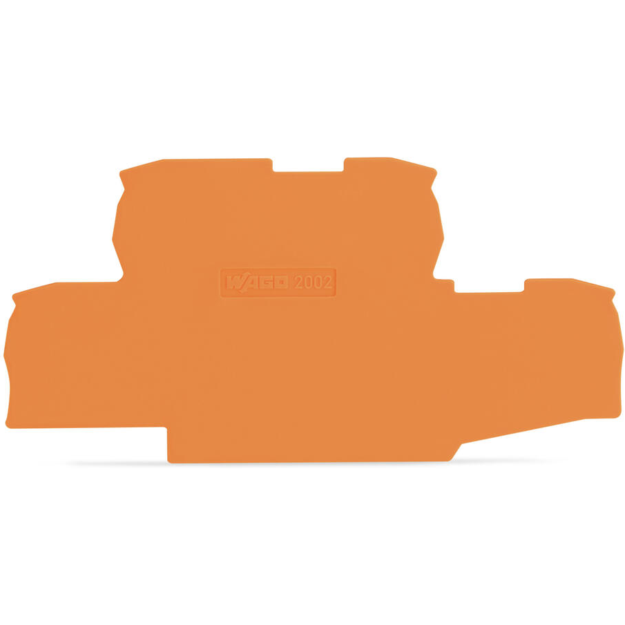WAGO-2002-2792 Steckverbinderzubehör Connector Accessories End Plate Straight Polyamide 6/6 Orange Box