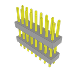 Conn Board Stacker HDR 16 POS 2mm Solder ST Top Entry Thru-Hole Bulk
