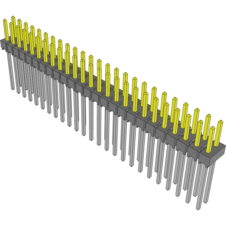 Samtec-HTSW-125-10-S-D 连接器插头及 PCB 插座 Conn Unshrouded Header HDR 50 POS 2.54mm Solder ST Top Entry Thru-Hole Bulk