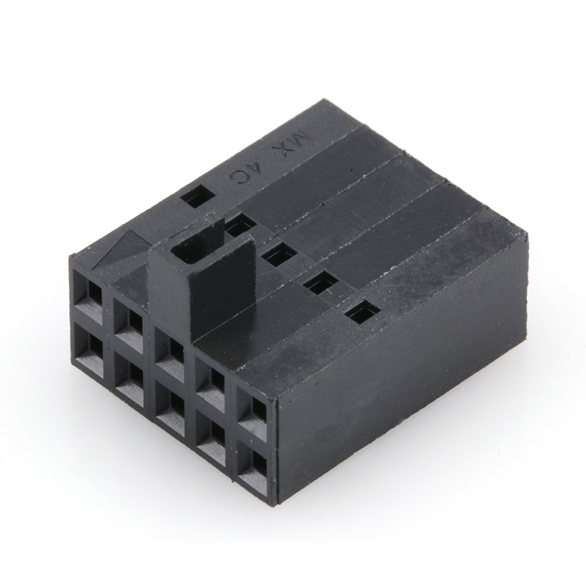 Molex-0022552102 Einzeladersteckverbinder, Gehäuse Conn Housing RCP 10 POS 2.54mm Crimp ST Cable Mount Black SL™ Bag