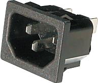 Assmann WSW components, Inc-A-KGS-S/T1 Steckverbinder Power Inlet, With Snap-In Mounting