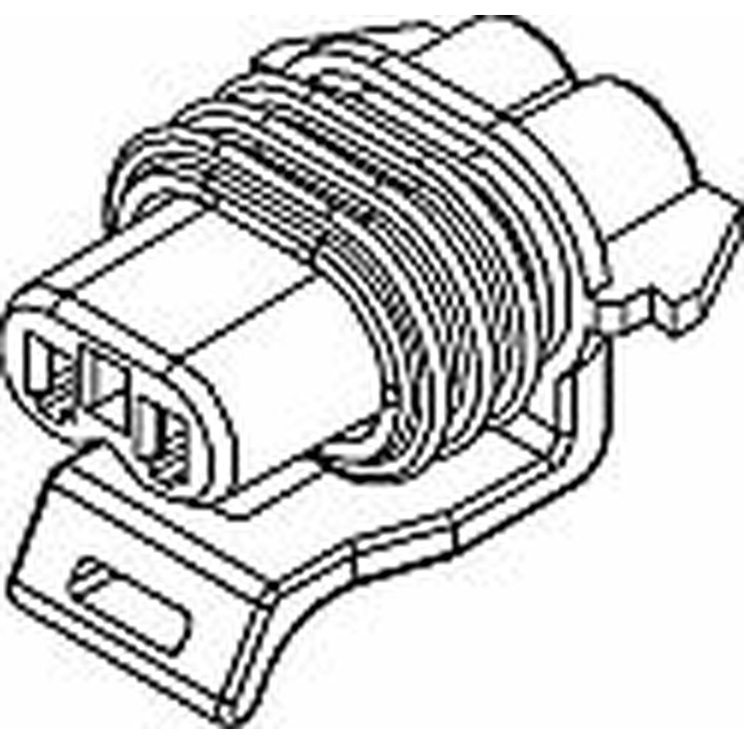 Delphi-12124037 Einzeladersteckverbinder, Gehäuse Conn Housing F 2 POS Crimp ST Cable Mount Black