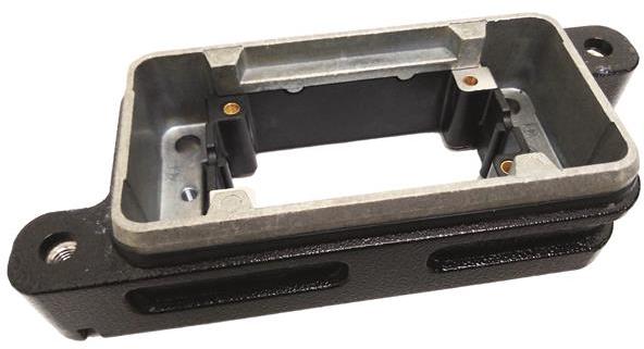 HARTING-09400100391 Schrumpfbalgenadapter Hood 180° 10 Shell Size Powder Aluminum Die Cast