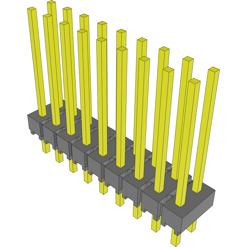 Samtec-MTSW-109-09-T-D-515 连接器插头及 PCB 插座 Conn Unshrouded Header HDR 18 POS 2.54mm Solder ST Top Entry Thru-Hole Bulk