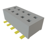Conn Socket Strip SKT 10 POS 1.27mm Solder ST Top Entry SMD TIGER CLAW™ Tube