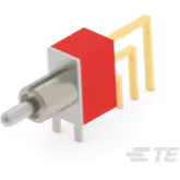 TE Connectivity-1825137-5 Interruttore a levetta Switch Toggle ON OFF ON SPDT Short Bat Lever PC Pins 20VAC 20VDC 0.4VA PC Mount with Bracket Bulk