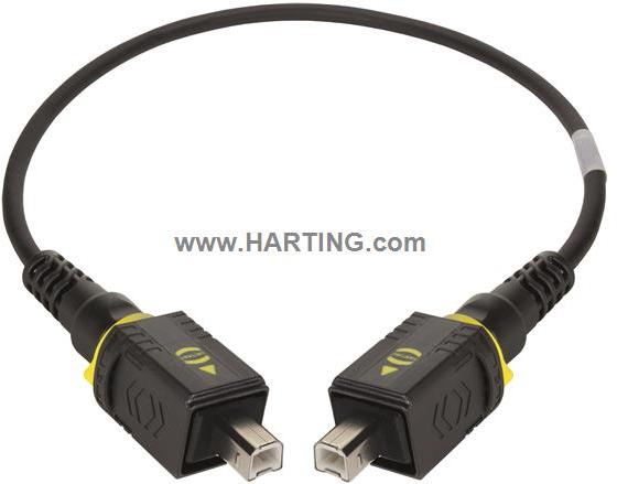 HARTING-09454453900 Cable Assembly USB Cable Assembly USB, 0.5m, Copper Cable, Shielded