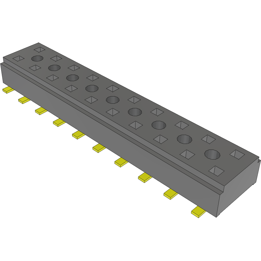 Samtec-CLT-110-02-G-D-A-TR Steckverbinderleisten und Leiterplattenbuchsen Conn Socket Strip SKT 20 POS 2mm Solder ST Top Entry SMD TIGER CLAW™ T/R