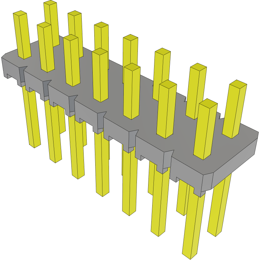 Samtec-MTLW-107-07-G-D-125 Connector Headers and PCB Receptacles Conn Unshrouded Header HDR 14 POS 2.54mm Solder ST Top Entry Thru-Hole Bulk