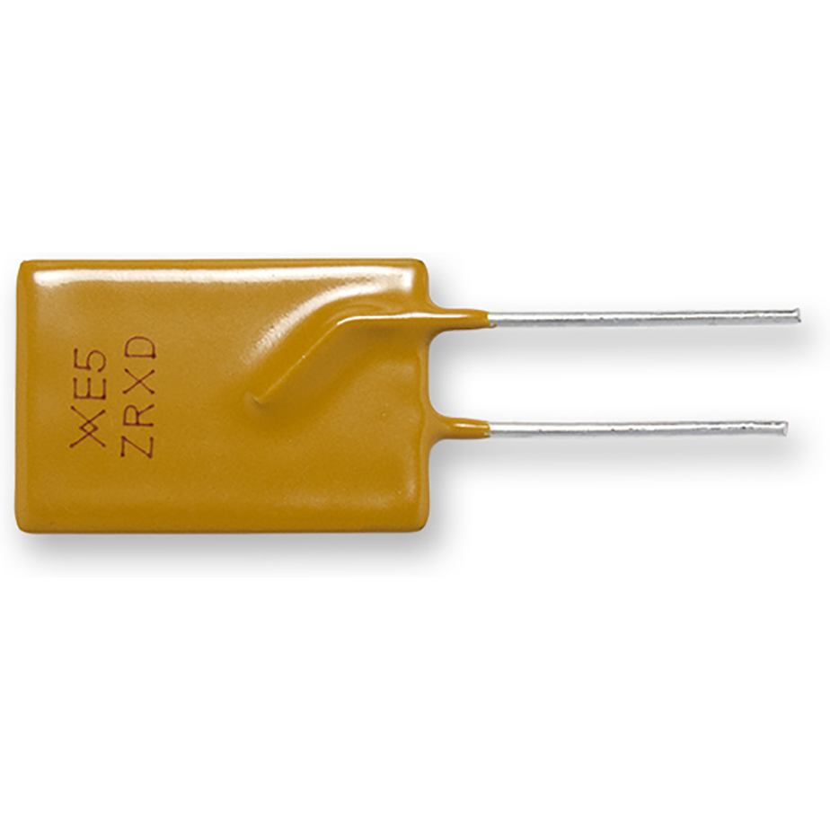 Littelfuse-AHEF500 Fusible PTC réinitialisable PTC Resettable Fuse 5A(hold) 10A(trip) 32VDC 100A 5.3W 9s 0.015Ohm Radial 14 X 3.8 X 24.1mm Bulk