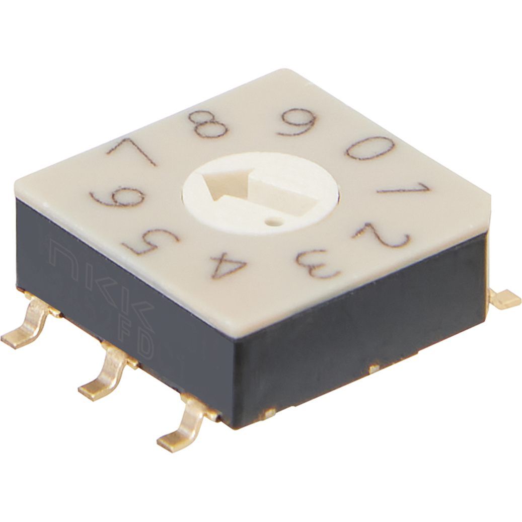 NKK Switches-FD02FC10P DIP-Schalter Switch DIP N.O./N.C. SP10T 10 Flush Screwdriver 20VAC 20VDC 0.4VA Gull Wing 10000Cycles 2.54mm SMD