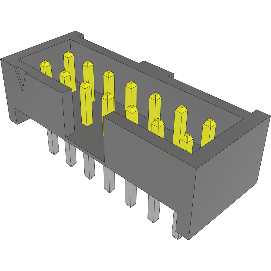Samtec-LTMM-107-02-S-D Embases de raccordement et réceptacles PCB Conn Shrouded Header HDR 14 POS 2mm Solder ST Thru-Hole Tube