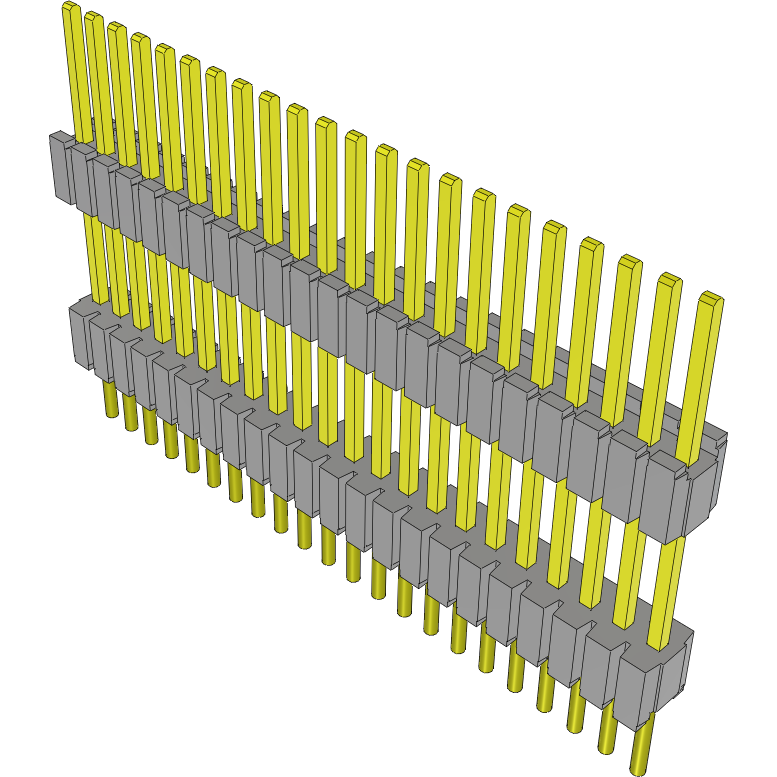 Samtec-DWM-22-58-G-S-395 连接器插头及 PCB 插座 Conn Board Stacker HDR 22 POS 1.27mm Solder ST Thru-Hole Tube