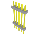 Conn Board Stacker HDR 5 POS 2mm Solder ST Top Entry Thru-Hole Bulk