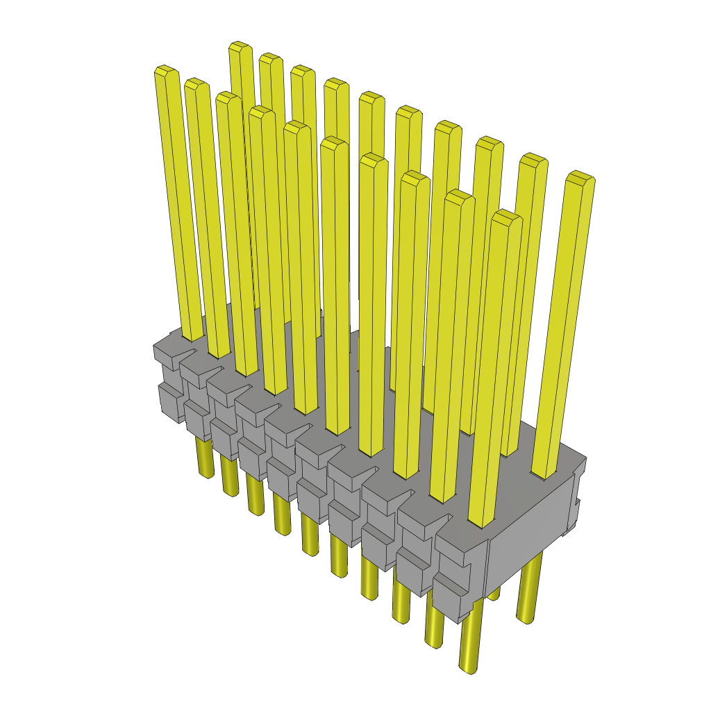 Samtec-TMS-110-54-G-D Piastre connettori e prese PCB Conn Unshrouded Header HDR 20 POS 1.27mm Solder ST Top Entry Thru-Hole Tube