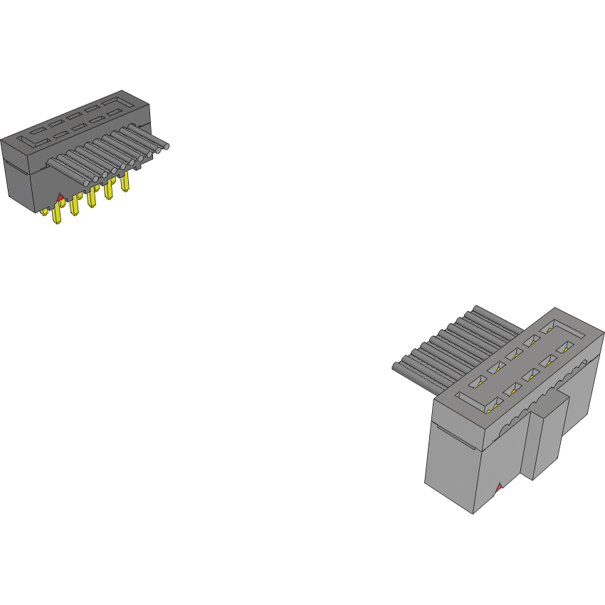 Samtec-HCMD-05-T-03.00-01-S-N Flachband Kabelbaugruppen Cable Assembly 0.07m 28AWG 2.54mm 10 to 10 POS IDC Connector to IDC Connector F-M Clamshell