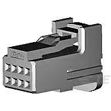 TE Connectivity-1717103-2 Custodia filo connettore dedicato Conn Housing PL 8 POS 2.2mm Crimp ST Cable Mount Black Bag