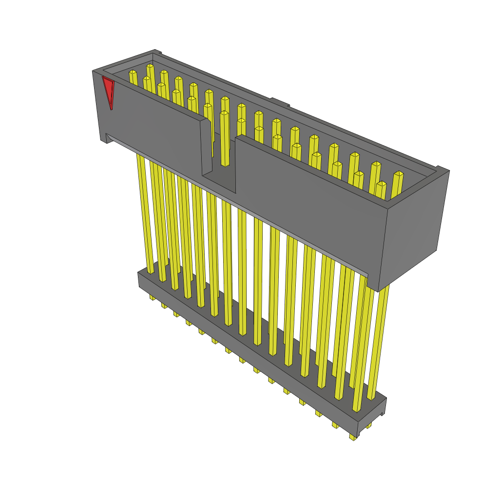 Samtec-ZSS-115-08-L-D-1240 Cabezales del conector y receptáculos PCB Conn Elevated Shrouded Header HDR 30 POS 2.54mm Solder ST Top Entry Thru-Hole Bulk