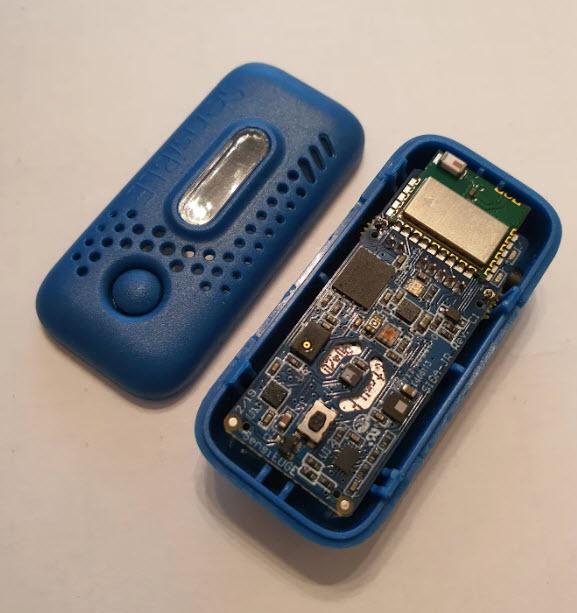 SensiEDGE-SIBA-JREB Bluetooth SensiBLE2 Certified BLE 4.2, Cortex®-M0 CPU, form factor (40x17mm), Data-Logger, Rechargeable battery.  Pressure, Temperature, Humidity, Accelerometer,  Magnetometer Microphon, UV, Light sensors with Plastic Enclosure