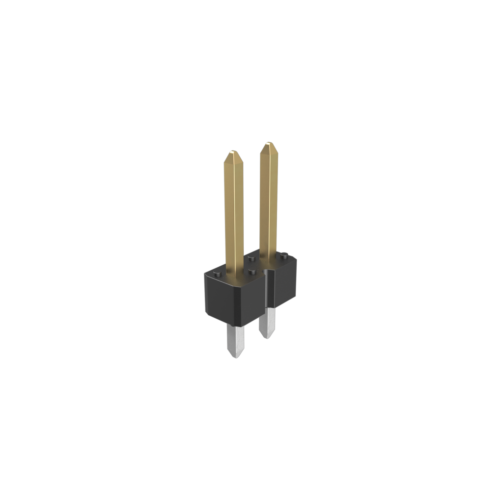 Amphenol Communications Solutions-77311-801-02LF Steckverbinderleisten und Leiterplattenbuchsen BergStik®, Board to Board connector, Unshrouded vertical Header, Through Hole, Single Row, 02 Positions, 2.54 mm Pitch