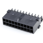 Conn Housing PL 20 POS 3mm Crimp ST Cable Mount Black Bag