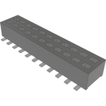 Conn Socket Strip SKT 22 POS 1.27mm Solder ST Bottom Entry SMD TIGER CLAW™ T/R