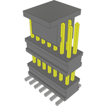 Conn Board Stacker HDR 14 POS 1.27mm Solder ST Top Entry SMD FLEX STACK™ T/R