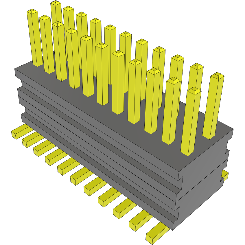 Samtec-AW-11-03-G-D-122-098 Connector Headers and PCB Receptacles Conn Board Stacker HDR 22 POS 0.8mm Solder ST Top Entry SMD Tube