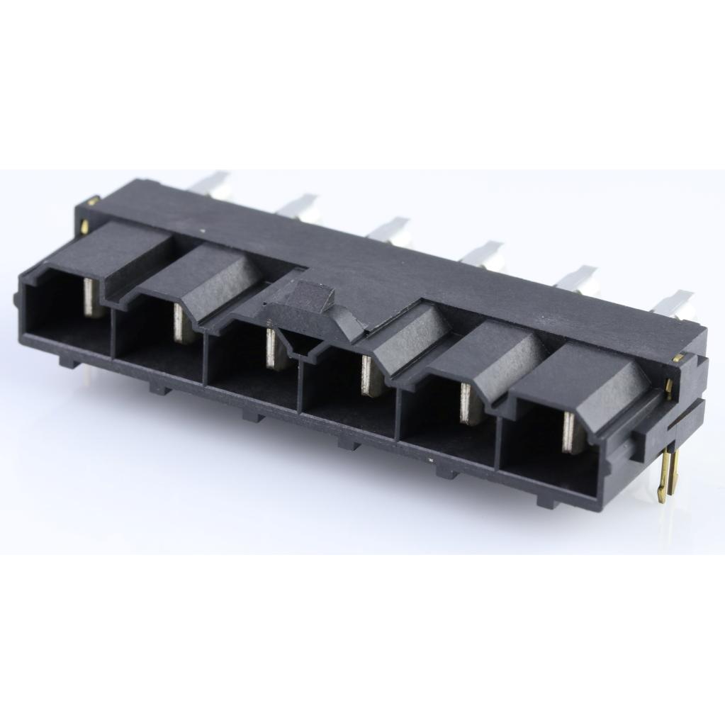 Molex-0428206214 Cabezales del conector y receptáculos PCB Conn Wire to Board HDR 6 POS 10mm Solder RA Side Entry Thru-Hole Mini-Fit Sr Tube