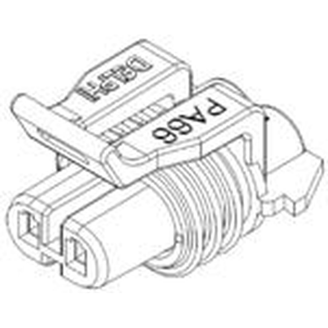 Delphi-12052642 分立接线罩连接器 Conn Housing F 2 POS Crimp ST Cable Mount Light Green