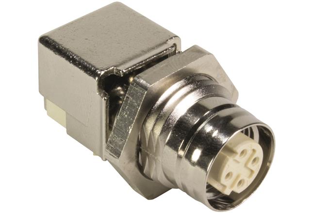 HARTING-21033814434 Connecteur circulaire Conn M12 Circular SKT 4 POS Solder RA Thru-Hole 4 Terminal 1 Port